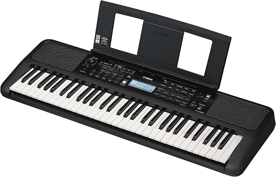 Yamaha PSR-E383 Portable Keyboard for Beginners, 650 Authentic Sounds and Velocity-Sensitive Keys with 48-Tone Polyphony, Includes 2 Online Lessons with a Teacher from the Yamaha Music School