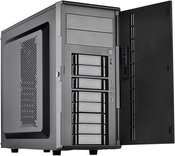 Silverstone Technology CS380B Silverstone DIY ATX NAS Storage Case with Hot Swap Cases