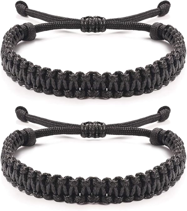 Jeka Handmade Braided Unisex Friendship Bracelets Distance Matching Bracelet 2 Pcs