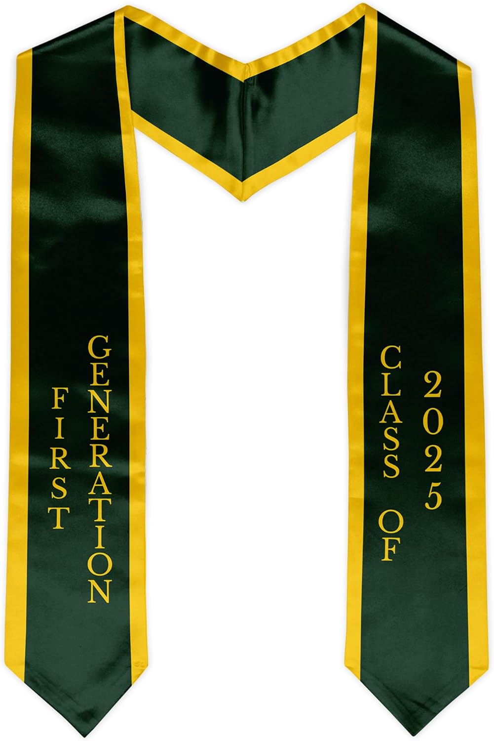 First Generation Graduation Stole 72 Class of 2025 Graduation Sash for Graduation Gift Green&Gold