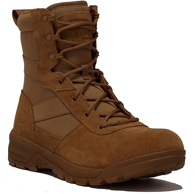 Belleville Spear Point BV518 Military Boots - Nylon Army Boots - Zone Traction Tactical Gear - Zone Traction Rubber Outsole - Cushioned EVA Midsole - Full-Grain Cattlehide Leather