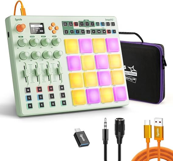 Synido TempoPAD C16 Wireless MIDI Pad Controller, Beat Maker Machine Pad