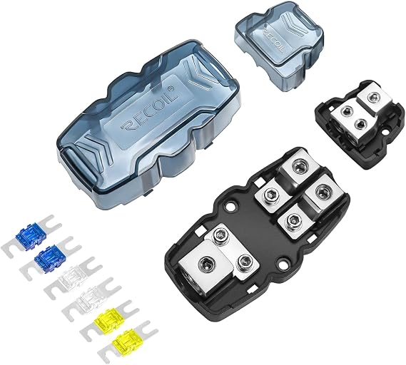 RECOIL ZDFGK Fuse Distribution Combo Blocks for Dual Amplifier Car Audio