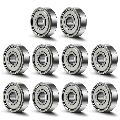625ZZ Small Bearings, 5mm ID x16mm OD 5mm Thick Pre-Lubricated and Double Metal Shielded Bearings, for Electric Motors, 3D Printers, RC Vehicles, and Home Appliances 10-Pack