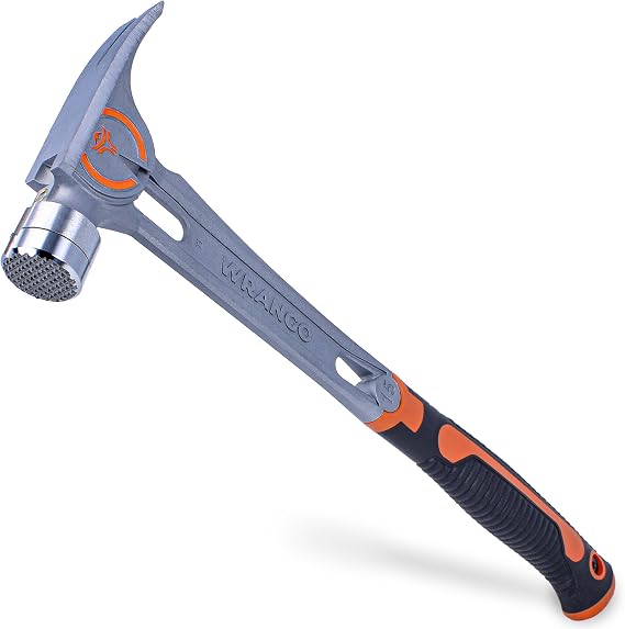 15oz Titanium Framing Hammer - 45% Lighter Than Steel - Replaceable Steel Face & Handle - 17.25" Handle for Framing & Carpentry - Milled Face - 5% Donated To Help Farmers