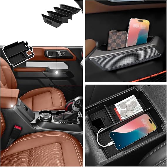 5PCS Center Console Tray for 2025 2026 Ford Bronco Accessaries