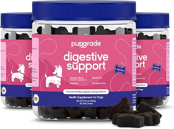 PupGrade Digestive Support for Dogs, Duck Flavor - 180 Soft Chews