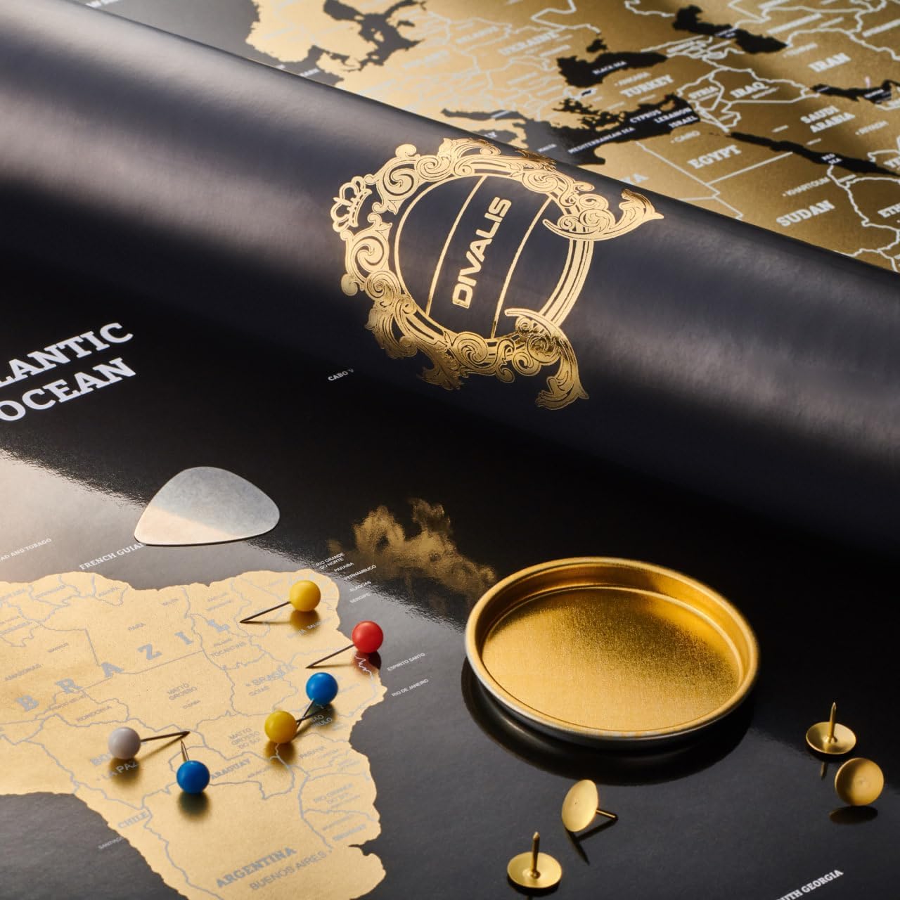 Extra Large Scratch World Map - Scratch World Map Poster - The Best Gift of a Scratch World Map for Travellers - All Accessories Included - Scratch Off World Map