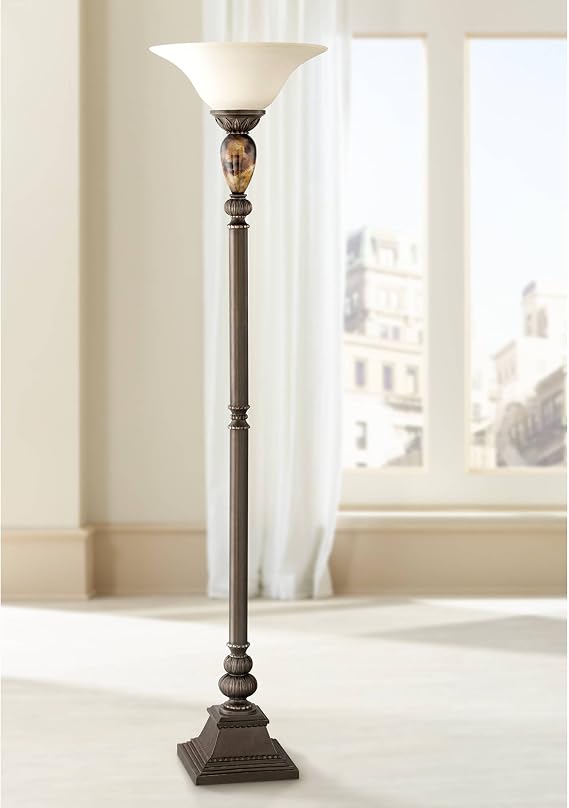 Kathy Ireland Mulholland 72" Tall Torchiere Floor Lamp Living Room