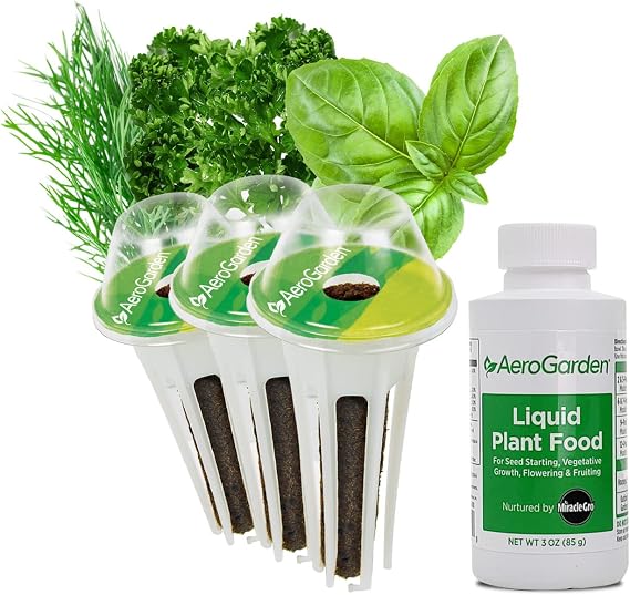 AeroGarden Gourmet Herb Seed Pod Kit, 3-Pod | Herb Seed Pod Kit for AeroGarden Hydroponic Indoor Gardens