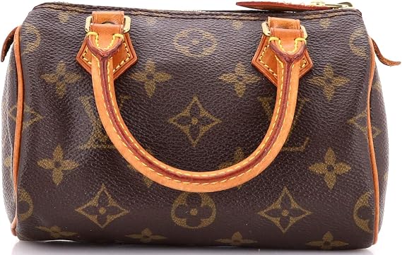 Pre-Loved Speedy Mini HL Handbag Monogram Canvas, Brown