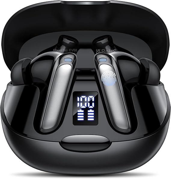 AI Language Translation Earbuds, 48H Real-Time Bluetooth 5.3 Translator Earbuds, Support 164 Languages with AI App, 3-in-1 Ear Buds with ENC Mic, 5 Translation Modes Earphones Travel/Business/Learning