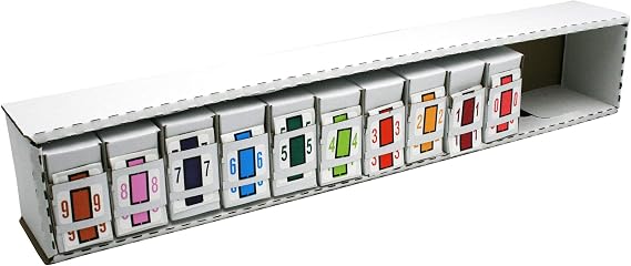 TAB CompuColor Numeric Label Roll, Complete Set, 0-9, 1", 10 Boxes/Set
