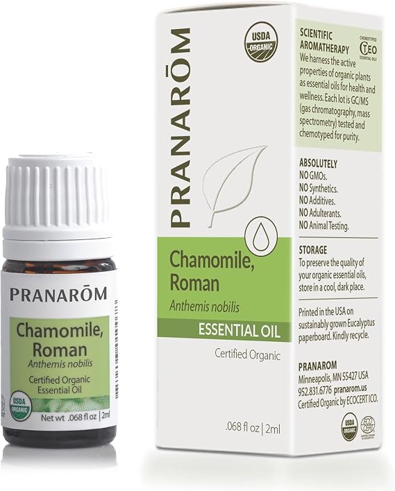 Pranarom - Chamomile, Roman Essential Oil 2ml - Ideal for Wellness Enthusiasts - Diffusing for Relaxation Therapy - Certified Organic Purity - 100% Pure, Certified Organic Anthemis Nobilis