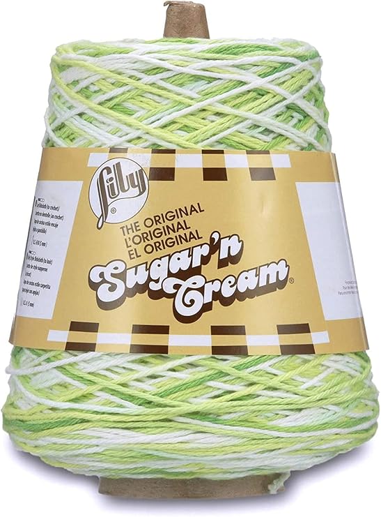 Lily Sugar'n Cream Cone Cotton Yarn for Dishcloths, Key Lime Pie