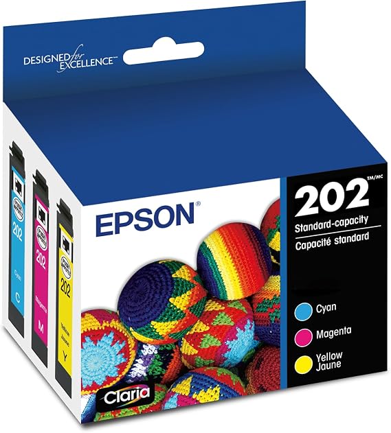 Epson 202 Genuine Ink Standard Capacity 3 Color Combo Pack T202520