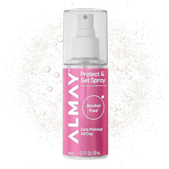 Almay Protect & Set Spray, Makeup Setting Spray, 2.7 fl oz | Lightweight makeup setting spray protects and sets makeup throughout the day - no smudging or fading. Smooths and hydrates.