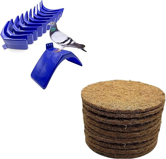 10Pcs Pigeon Nest Pads, 10PCS Pigeon Perches,Racing Pigeon Supplies