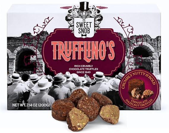 Trufflino’s Milk Chocolate Truffles 156g – Italian Hazlenut Truffles | Hand-Crafted Cacao in Italy | Traditional Recipe | Luxury Gourmet Gift | Hazelnut Treat with Sweet Nougat
