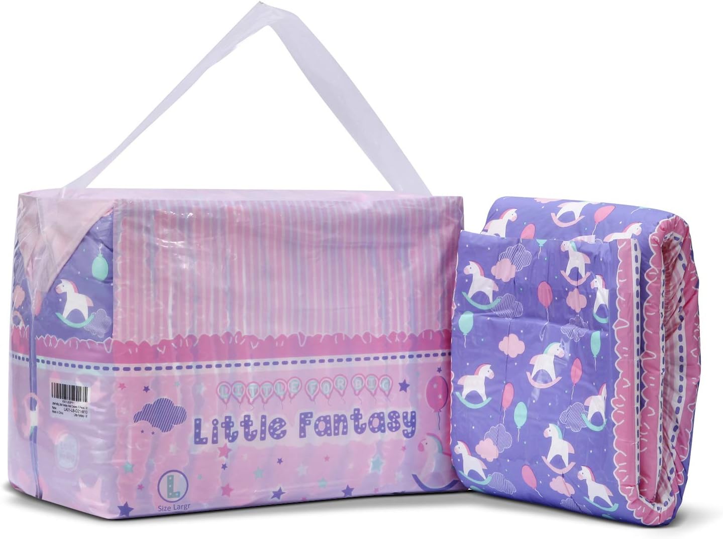 LittleForBig Printed Adult Slip Nappies Adult Baby Nappy Lovers ABDL Pack of 10 Small Fantasy L