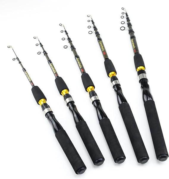 0.9-2.1m High Carbon Telescopic Fishing Rods Ice Rod Short Portable Travel Spinning Pole Lure Fish Tackle Multi Functional Sea Rods