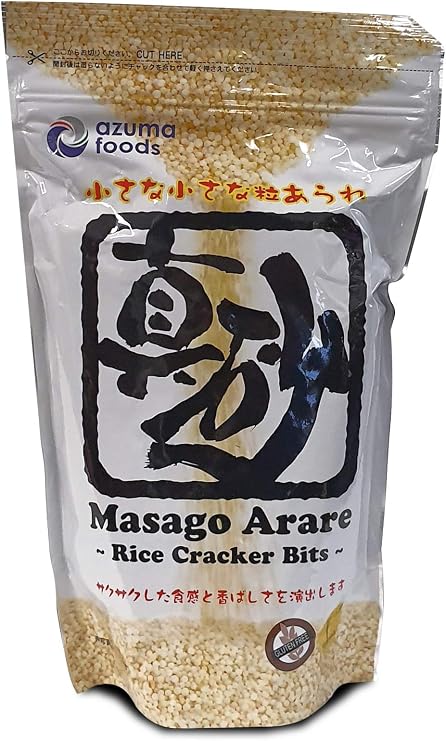 Rice Cracker Bits - Masago Arare 300g | Crunchy Japanese Rice Snack | Perfect for Soups, Salads & Snacking | Light, Crispy Texture | Authentic Japanese Flavor