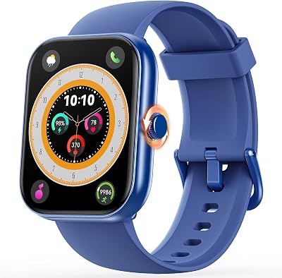 Smart Watch for Android iOS Phones, 1.91 HD Display Smartwatch for Women Men Built-in AlexaAnswerMake Calls, Fitness&Sleep Tracker, Heart Rate Monitor, 115 Activity Mode Light Blue, 1.8