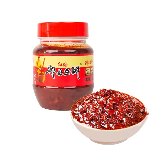 Sichuan Pixian Red Oil Bean Paste(Cooking Condiment, 17.6 Oz) Mild Spice, Savory & Rich Flavors | Perfect For Stir-Frying, Dipping Sauces, Noodles, Seafood, Mapo Tofu