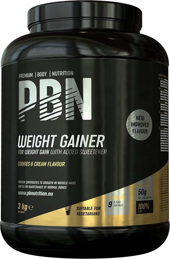 PBN - Premium Body Nutrition Weight Gainer 3kg Cookies, New Improved Flavour