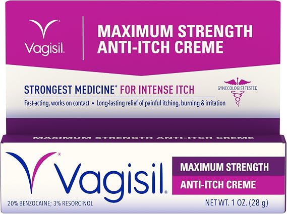 Vagisil Feminine Cream with Benzocaine for Women, 1 oz