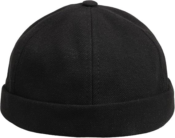 Cotton Docker Cap, Unisex Brimless Cap, Men Skull Cap, Brimless Beanie Hat, Men Women Cuffed Hat.