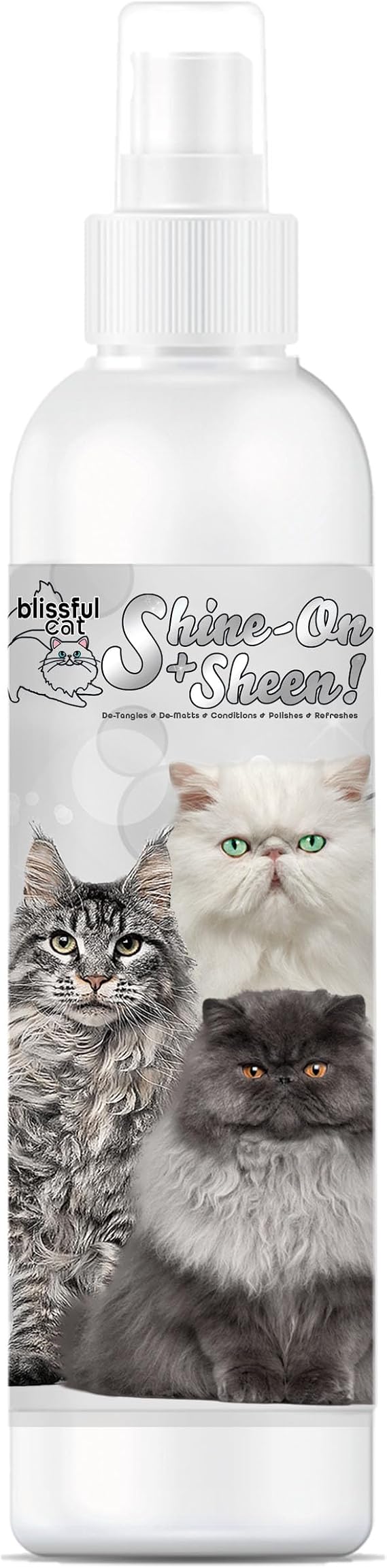 The Blissful Cat Shine On + Sheen Cat Coat Spray, 4-Ounce