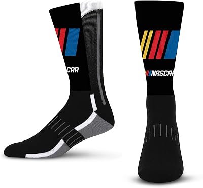 For Bare Feet NASCAR ZOOM Crew Sock Size Large