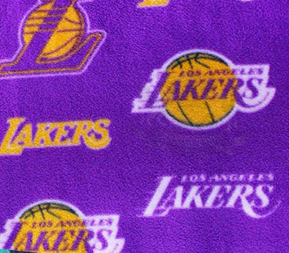 Polar Fleece Fabric Anti Pill Prints NBA Lakers All Around Sold by The YardN-563