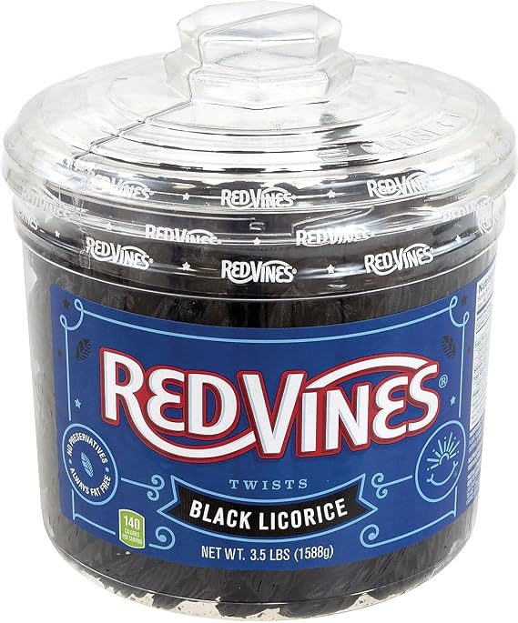 Red Vines Black Licorice Twists (4-Pound Jar)