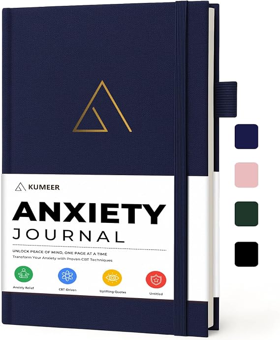 Guided Anxiety Journal for Women & Men Cognitive Behavioral Therapy (CBT) Journal with Repetitive Mindfulness Prompts, Anti-Anxiety Techniques, Overthinking & Brain Dump Journals for Mental Health & Wellness