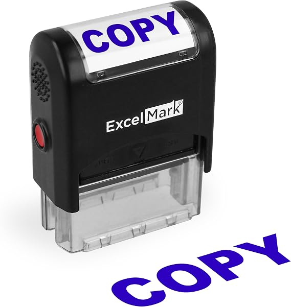 ExcelMark Copy - Self-Inking Rubber Stamp - A1539 Blue Ink
