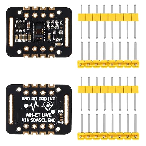 2Pcs Heart Rate Sensor Module MAX30102 Blood Oxygen Sensor Pulse Detection