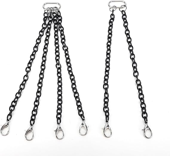 2pcs Metal Trailer Chain with Tow Hook, Sturdy RC Crane Model Accessories for 1/50 Scale DIY Decoration (12CM)