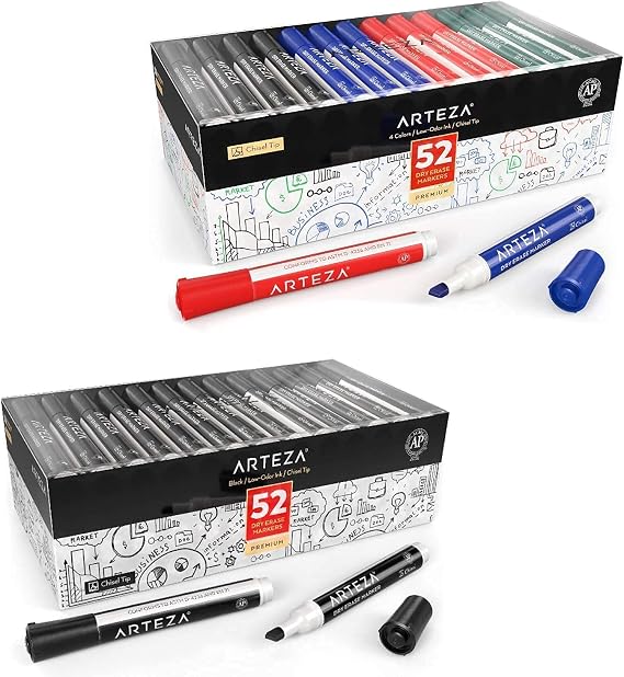 ARTEZA Dry Erase Markers Bundle for Office, Schools and Home