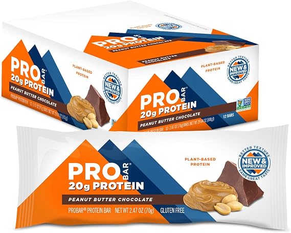 Probar Base Peanut Butter Chocolate Protein Bar, 2.1 Ounce - 144 per case