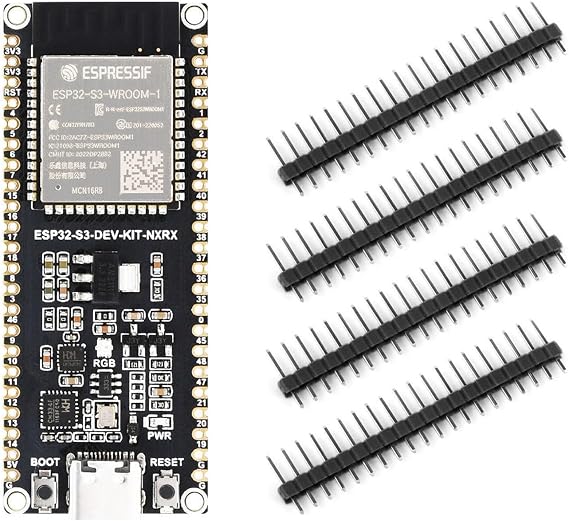 Waveshare ESP32-S3 Microcontroller, 2.4GHz Wi-Fi Development Board, 240MHz Dual Core Processor, ESP32-S3-WROOM-1 Module, 16MB Flash, Without Header