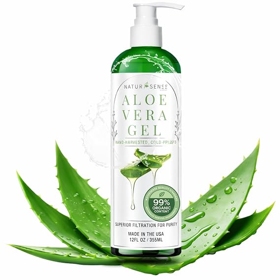 99% Organic Aloe Vera Gel for Face, Skin & Hair Cold Pressed, Unscented