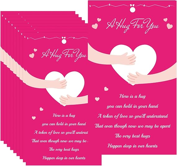 50 Pack Pocket Hug Cards Little Heart Hug Inspirational Greeting Cards