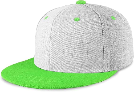 CHOK.LIDS Classic Snapback Flat Bill Hat Blank Adjustable Baseball Cap