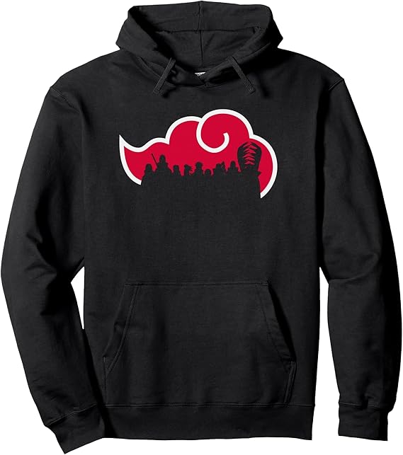 Naruto Shippuden Akatsuki Silhouette Anime Pullover Hoodie