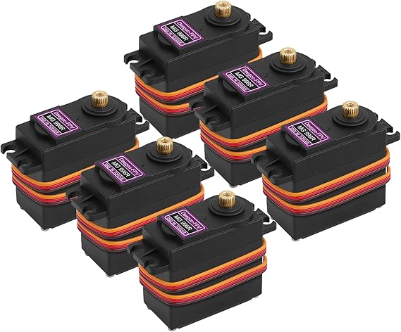 6-Pack MG996R 55g Metal Gear Torque Digital Servo Motor for Futaba JR RC Helicopter Car Boat Robot