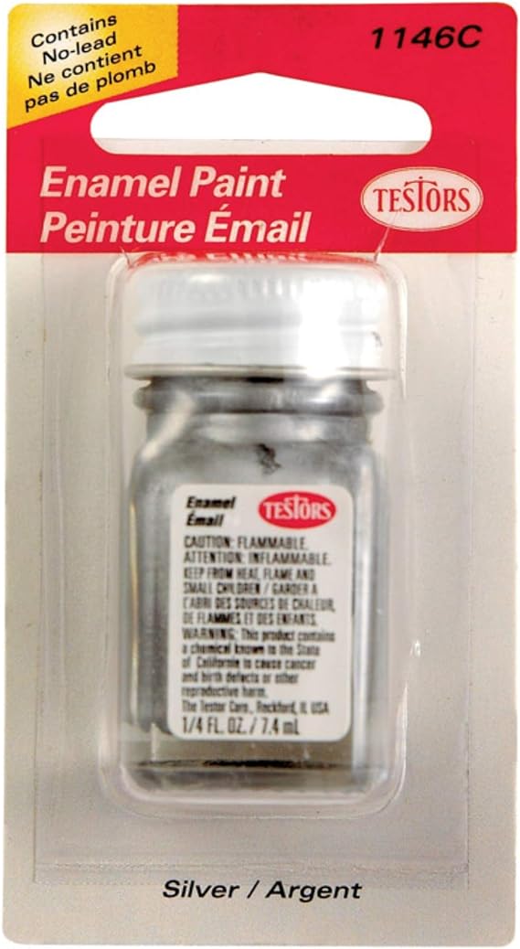 Testor Hobby Paint 1/4OZ Silver