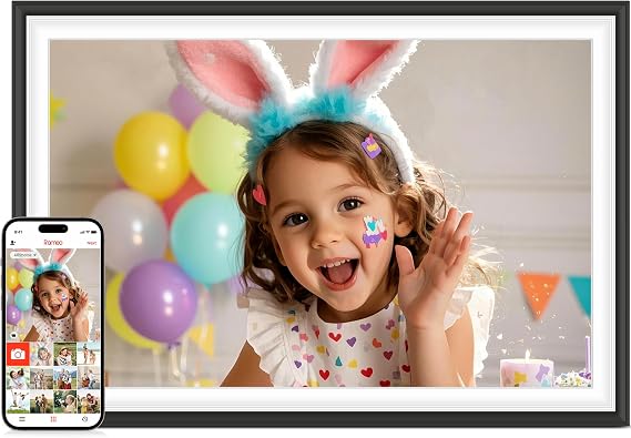 Frameo Digital Picture Frame, 10.1" Electronic Photo Frame WiFi, 32GB