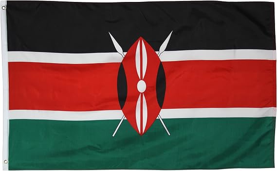 Kenya National Flag (Polyester), 2' x 3'